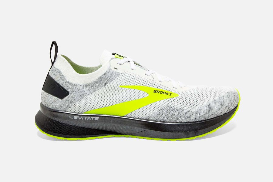 Zapatillas Running Brooks Levitate 4 Mujer Blancas/Negras Baratas HBIN61205